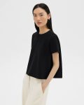 A-Line Top In Admiral Crepe Theory Women Black Tops - 1