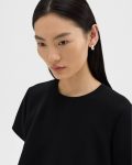 A-Line Top In Admiral Crepe Theory Women Black Tops - 4