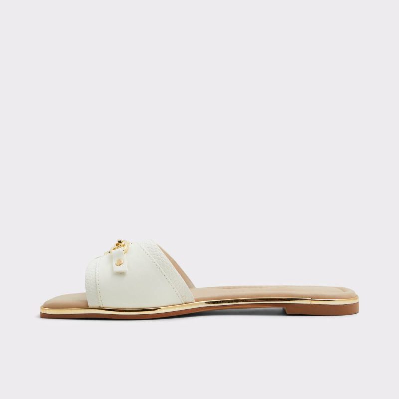 Alamassi Open White Women's Flat Sandals Aldo Sandals Women Open White - 4