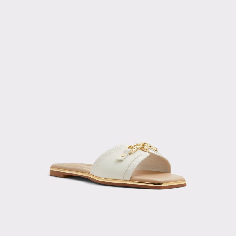 Alamassi Open White Women's Flat Sandals Aldo Sandals Women Open White - 5