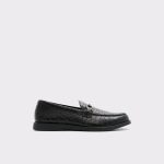 Aldo Black Leather Croco Men Sevul Black Leather Croco Men's Casual Shoes Loafers & Slip-Ons - 1