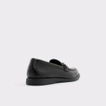 Aldo Black Leather Croco Men Sevul Black Leather Croco Men's Casual Shoes Loafers & Slip-Ons - 2