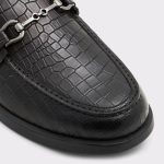Aldo Black Leather Croco Men Sevul Black Leather Croco Men's Casual Shoes Loafers & Slip-Ons - 5