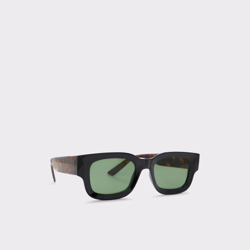 Aldo Black Sunglasses Bankview Black Men's Rectangle Men - 2
