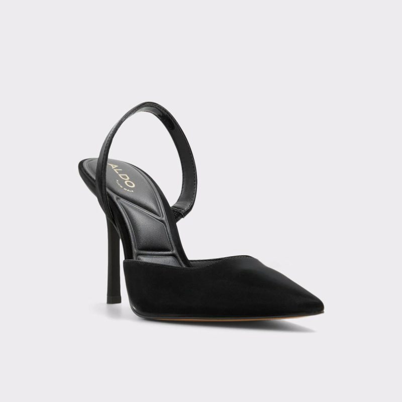 Aldo Black Women Heels Berolden Black Women's Slingbacks - 4