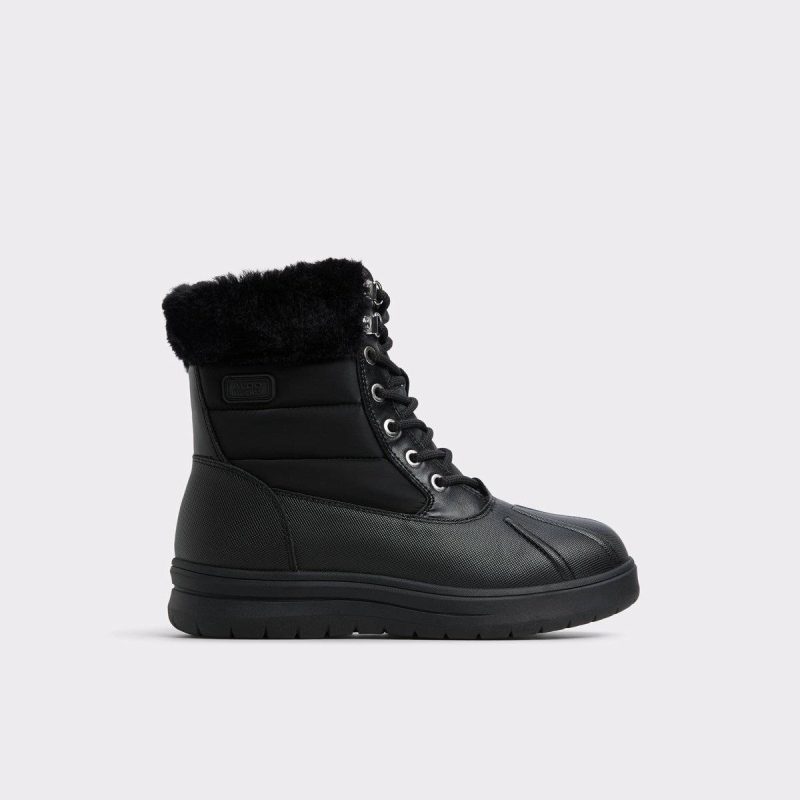 Aldo Boots Chilly Black Synthetic Mixed Material Women's Winter Boots Women Black Synthetic Mixed Material - 1