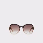 Aldo Brown Cortegaca Brown Women's Round Women Sunglasses - 1