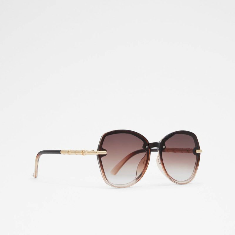 Aldo Brown Cortegaca Brown Women's Round Women Sunglasses - 2