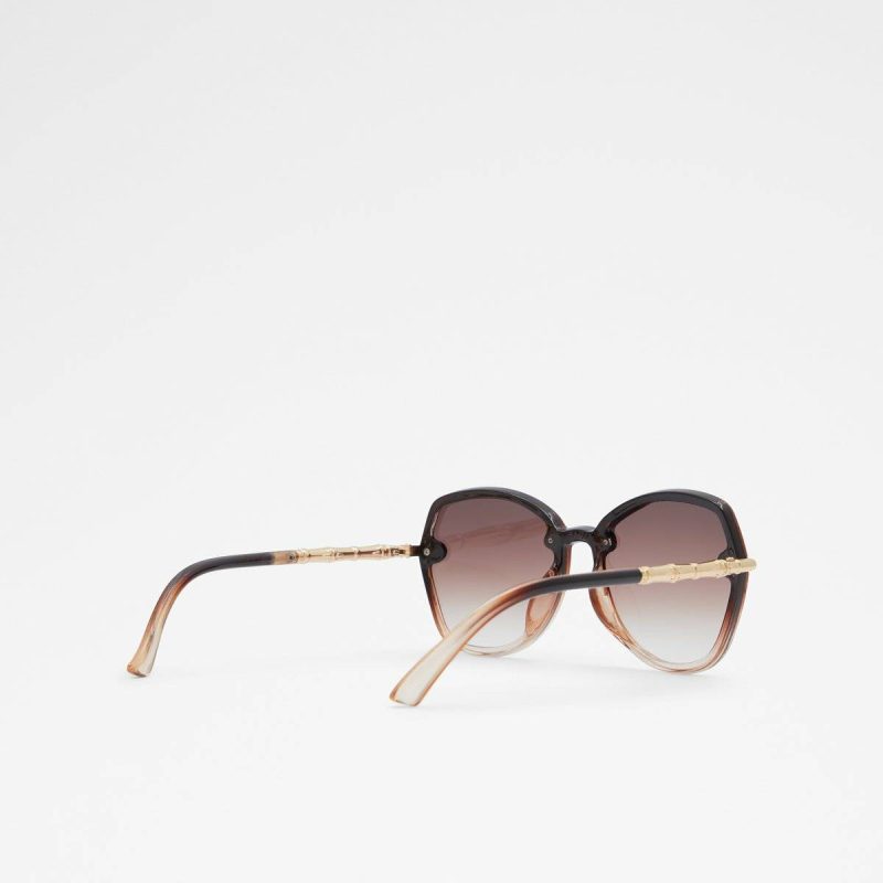 Aldo Brown Cortegaca Brown Women's Round Women Sunglasses - 3