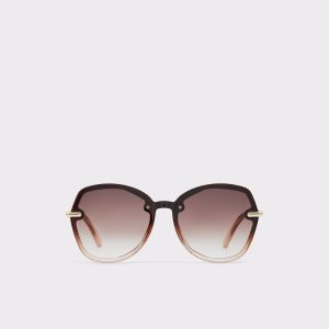 Aldo Brown Cortegaca Brown Women's Round Women Sunglasses - 1