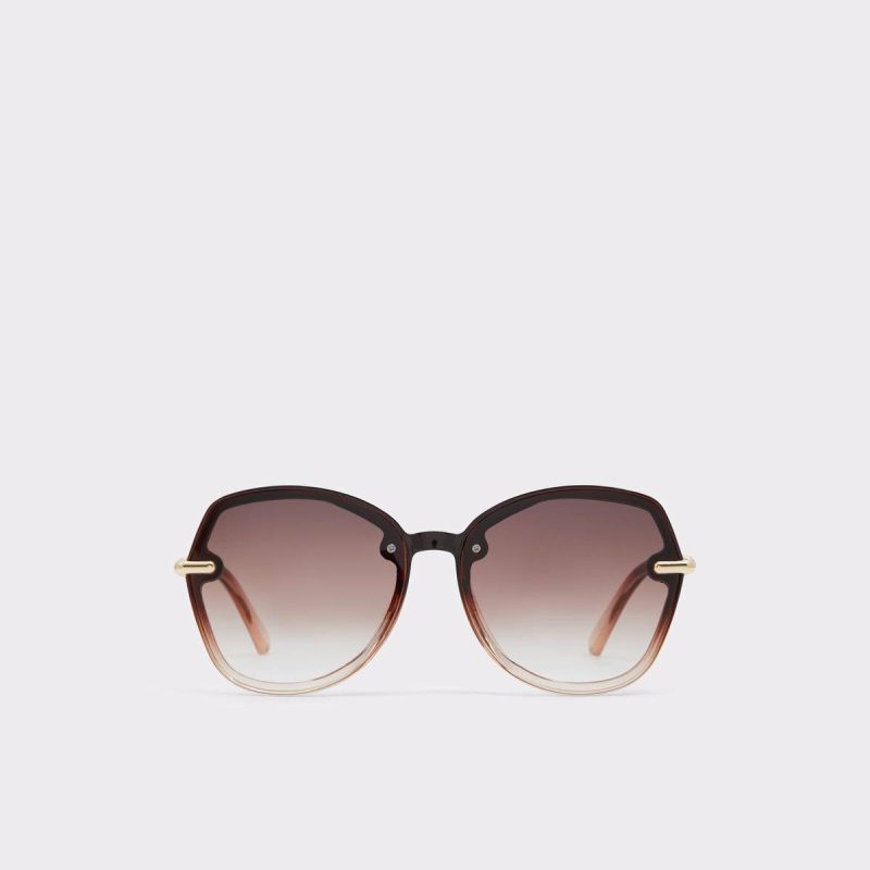 Aldo Brown Cortegaca Brown Women's Round Women Sunglasses - 1