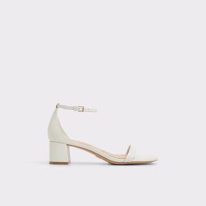 Aldo Calliope White/Bone Women's Block Heels Women White/Bone Heels - 1