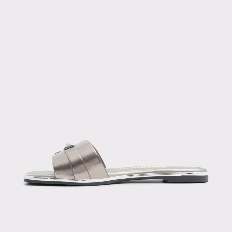 Aldo Darine Pewter Women's Flat Sandals Women Sandals Pewter - 3