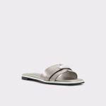 Aldo Darine Pewter Women's Flat Sandals Women Sandals Pewter - 4