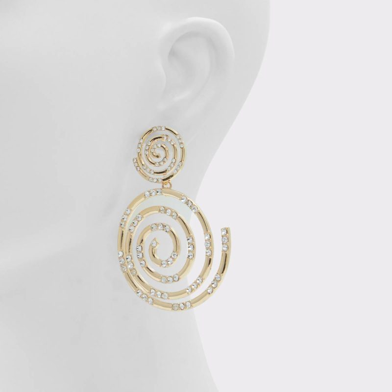 Aldo Glamswirls Gold/Clear Multi Women's Earrings Gold/Clear Multi Women Jewelry - 2