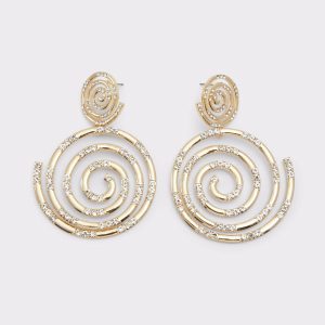 Aldo Glamswirls Gold/Clear Multi Women's Earrings Gold/Clear Multi Women Jewelry - 1