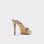 Aldo Heels Anniebrilden Brown Overflow Women's Heeled Mules Women Brown Overflow - 3