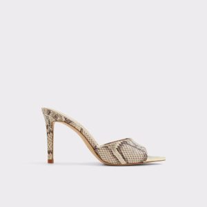 Aldo Heels Anniebrilden Brown Overflow Women's Heeled Mules Women Brown Overflow - 1