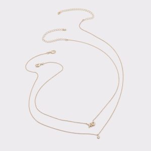 Aldo Jewelry Women Gold/Clear Multi Xolove Gold/Clear Multi Women's Necklaces - 1