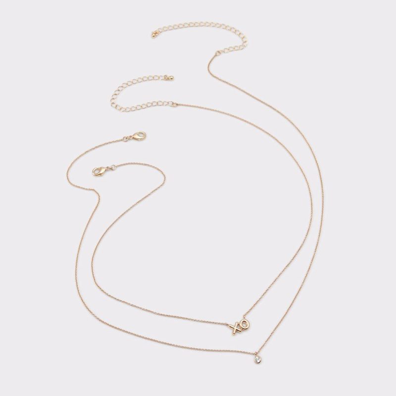 Aldo Jewelry Women Gold/Clear Multi Xolove Gold/Clear Multi Women's Necklaces - 1