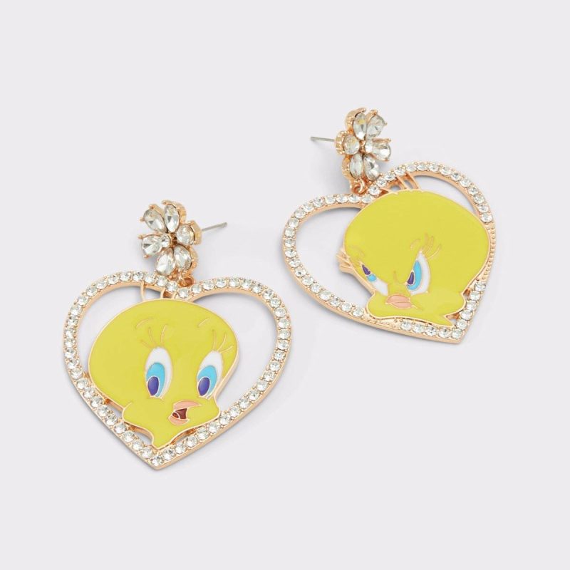 Aldo Jewelry Yellow Women Tweetyearrings Yellow Women's Looney Tunes - 1