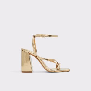 Aldo Laurader Gold Women's Block Heels Heels Women Gold - 1