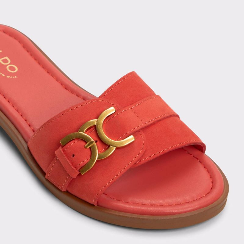 Aldo Medium Red Sandals Dallaedar Medium Red Women's Flat Sandals Women - 5