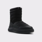Aldo Men Black Textile Quilting Boots Fucino Black Textile Quilting Men's Casual Boots - 4
