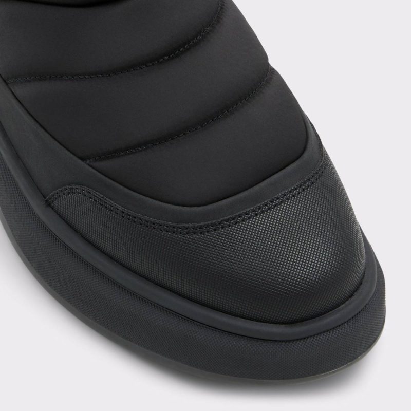 Aldo Men Black Textile Quilting Boots Fucino Black Textile Quilting Men's Casual Boots - 5