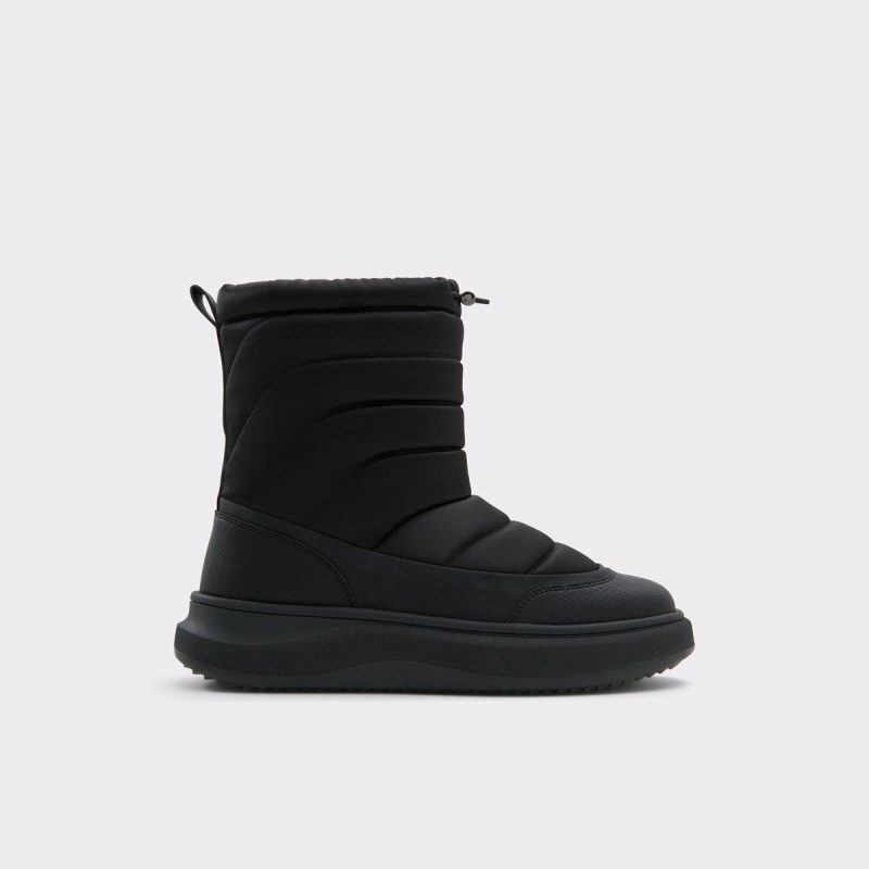 Aldo Men Black Textile Quilting Boots Fucino Black Textile Quilting Men's Casual Boots - 1