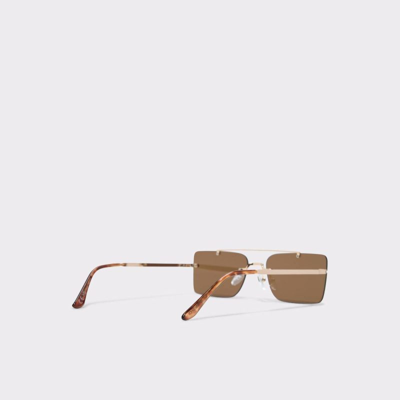 Aldo Oleathien Gold Men's Rectangle Men Sunglasses Gold - 3