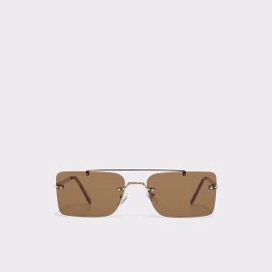 Aldo Oleathien Gold Men's Rectangle Men Sunglasses Gold - 1