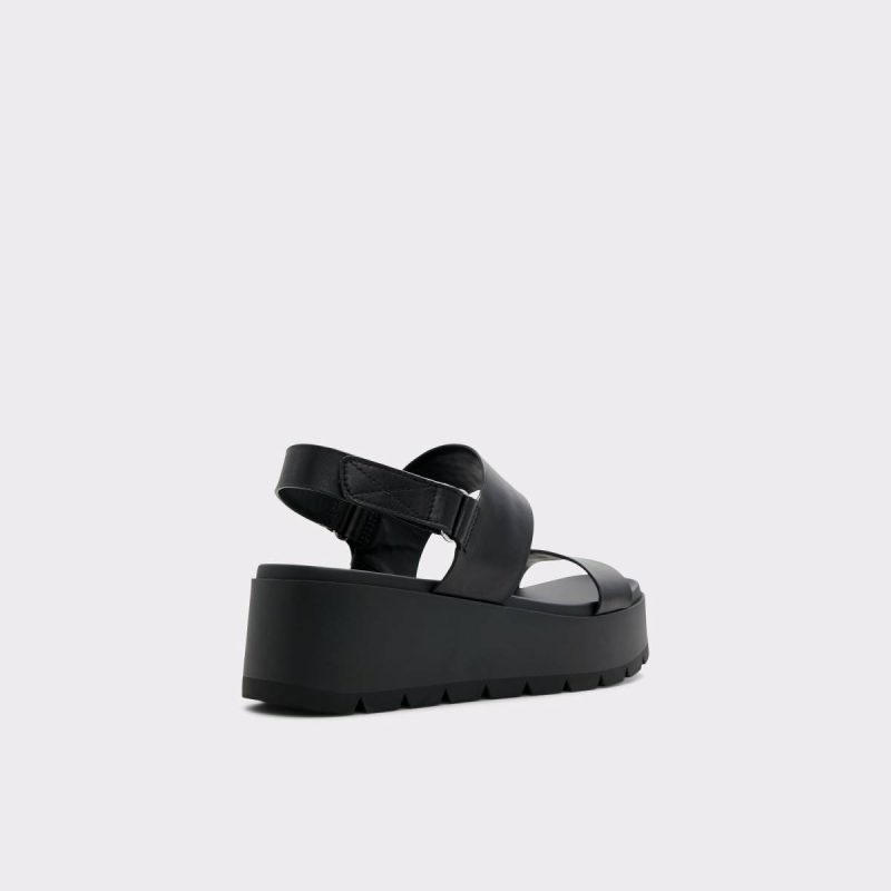 Aldo Open Black Women Sandals Thila Open Black Women's Wedges - 2
