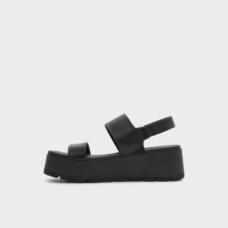 Aldo Open Black Women Sandals Thila Open Black Women's Wedges - 3