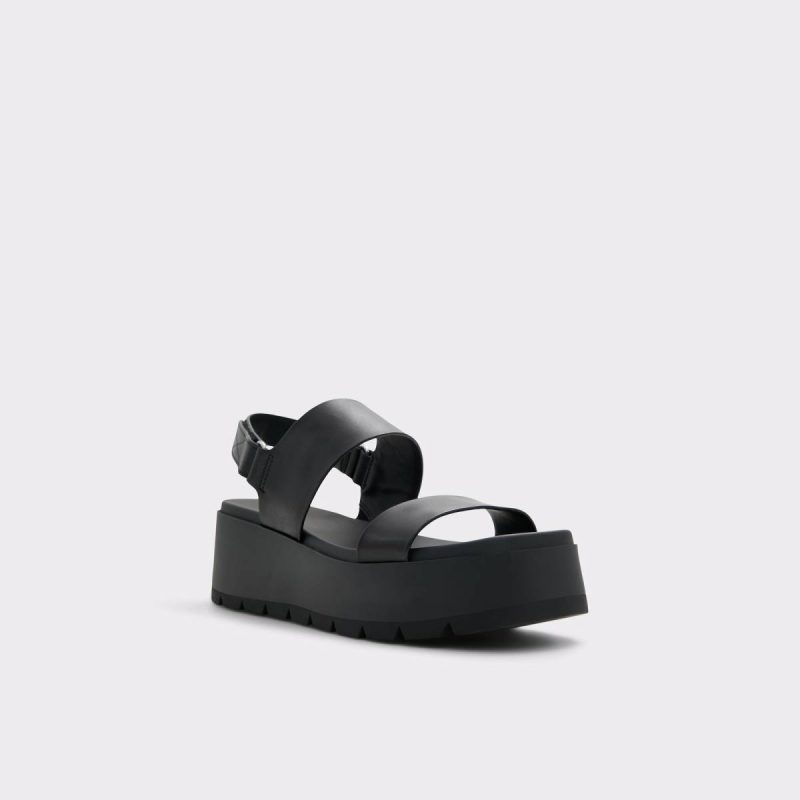 Aldo Open Black Women Sandals Thila Open Black Women's Wedges - 4