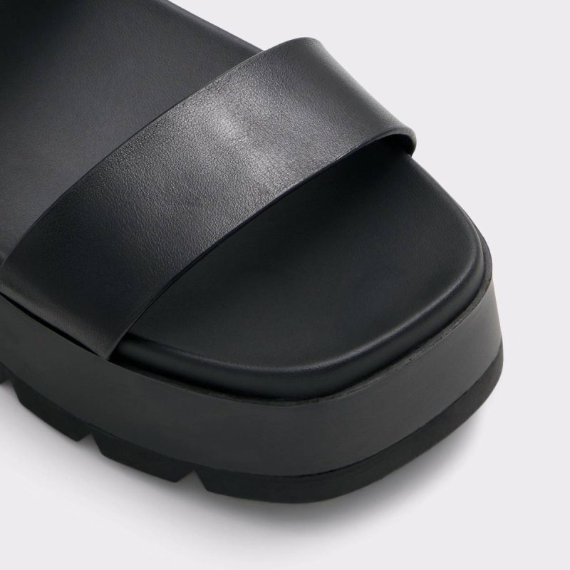 Aldo Open Black Women Sandals Thila Open Black Women's Wedges - 5