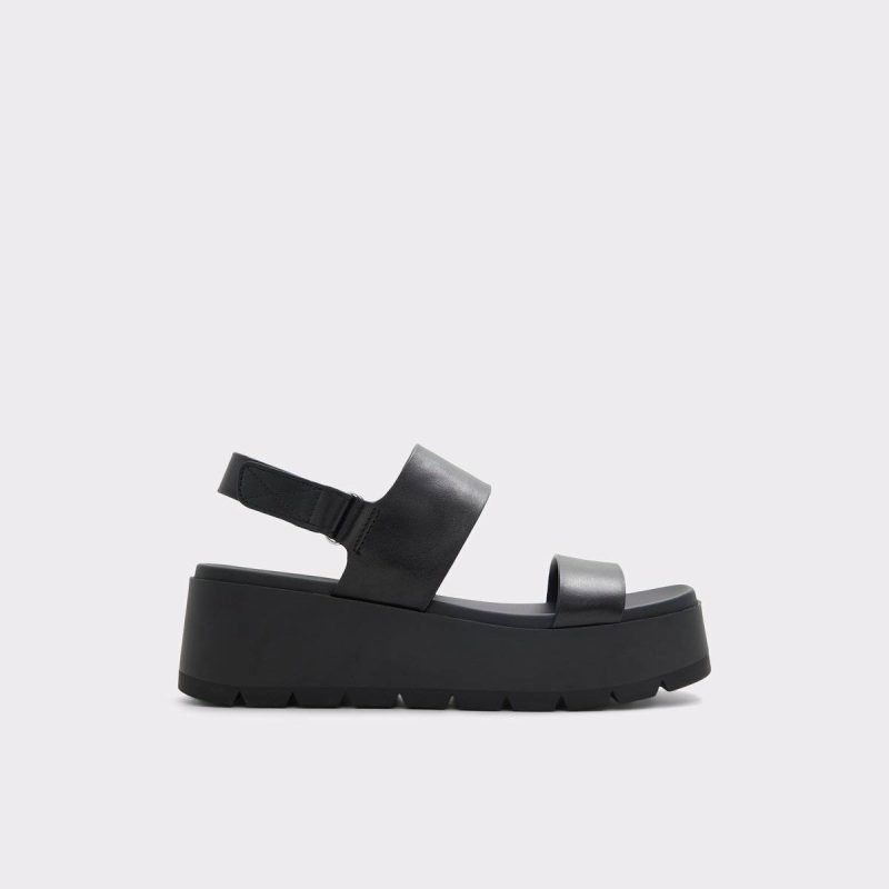 Aldo Open Black Women Sandals Thila Open Black Women's Wedges - 1