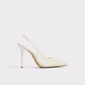 Aldo Other White Heels Women Pearlescent Other White Women's Slingbacks - 1