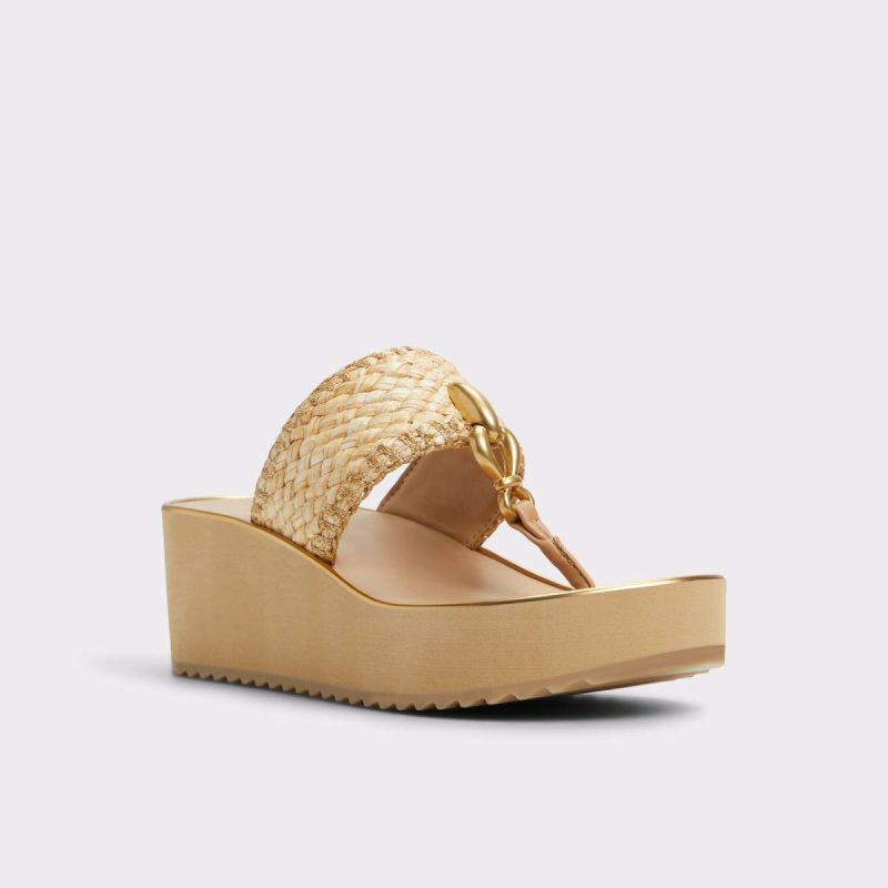 Aldo Penelopy Natural Women's Wedges Natural Women Sandals - 4