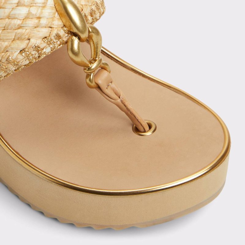 Aldo Penelopy Natural Women's Wedges Natural Women Sandals - 5