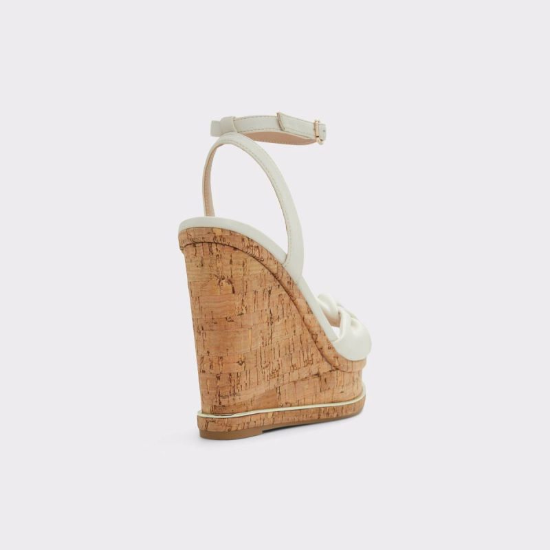 Aldo Sandals Barykin Open White Women's Wedges Women Open White - 2