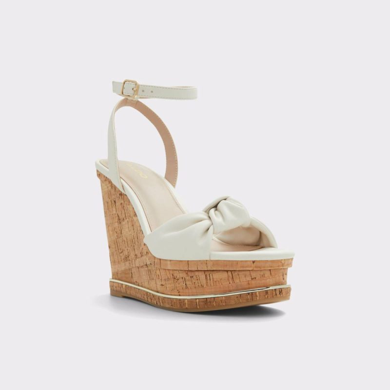Aldo Sandals Barykin Open White Women's Wedges Women Open White - 4