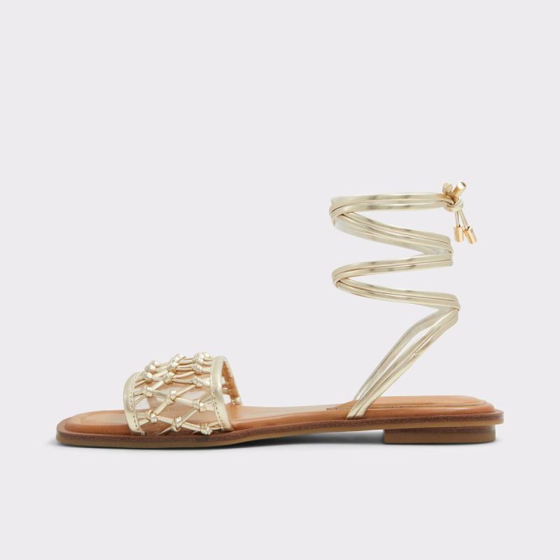 Aldo Sandals Women Gold Seazen Gold Women's Flat Sandals - 3