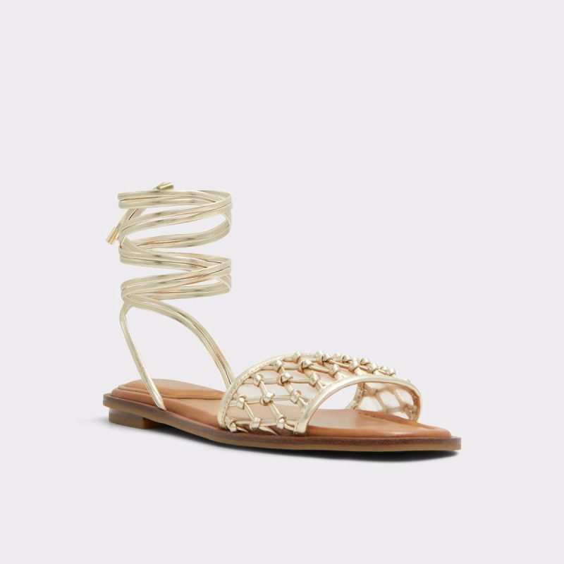 Aldo Sandals Women Gold Seazen Gold Women's Flat Sandals - 4