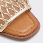 Aldo Sandals Women Gold Seazen Gold Women's Flat Sandals - 5