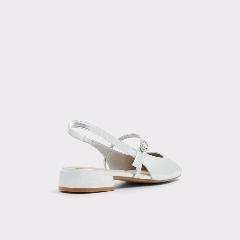 Aldo Silver Ballet Flats Huguette Silver Women's Slingbacks Women - 4