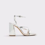 Aldo Silver Heels Laurader Silver Women's Block Heels Women - 1