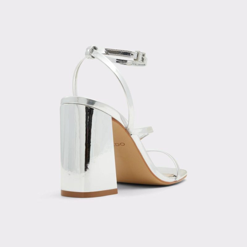 Aldo Silver Heels Laurader Silver Women's Block Heels Women - 2