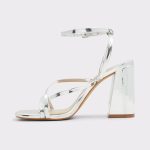 Aldo Silver Heels Laurader Silver Women's Block Heels Women - 3