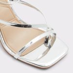 Aldo Silver Heels Laurader Silver Women's Block Heels Women - 5